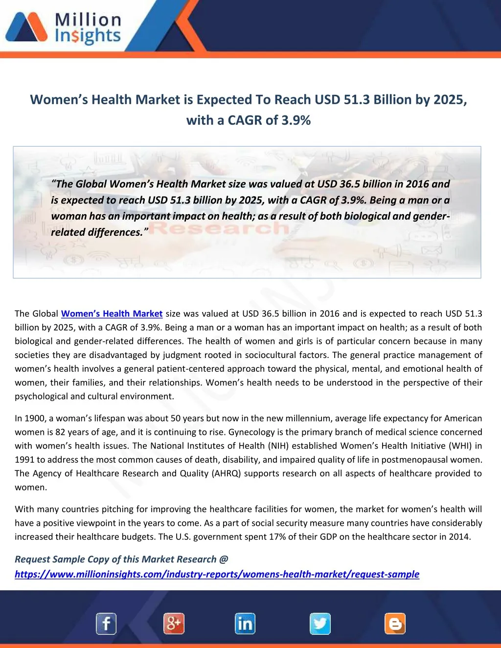 women s health market is expected to reach
