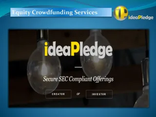 Equity Crowdfunding Services - slide 1
