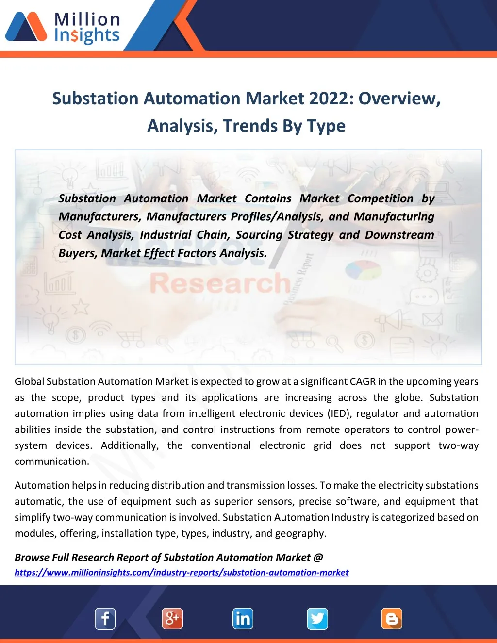 substation automation market 2022 overview