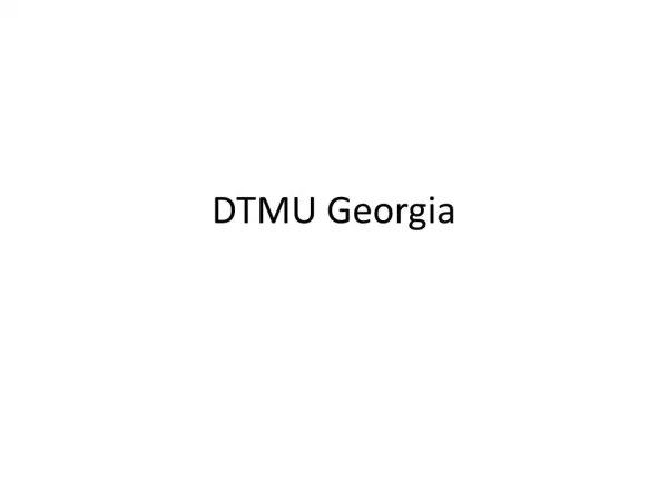 Dtmu Georgia | MBBS in Georgia