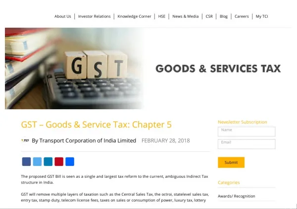 GST – Goods & Service Tax: Chapter-5