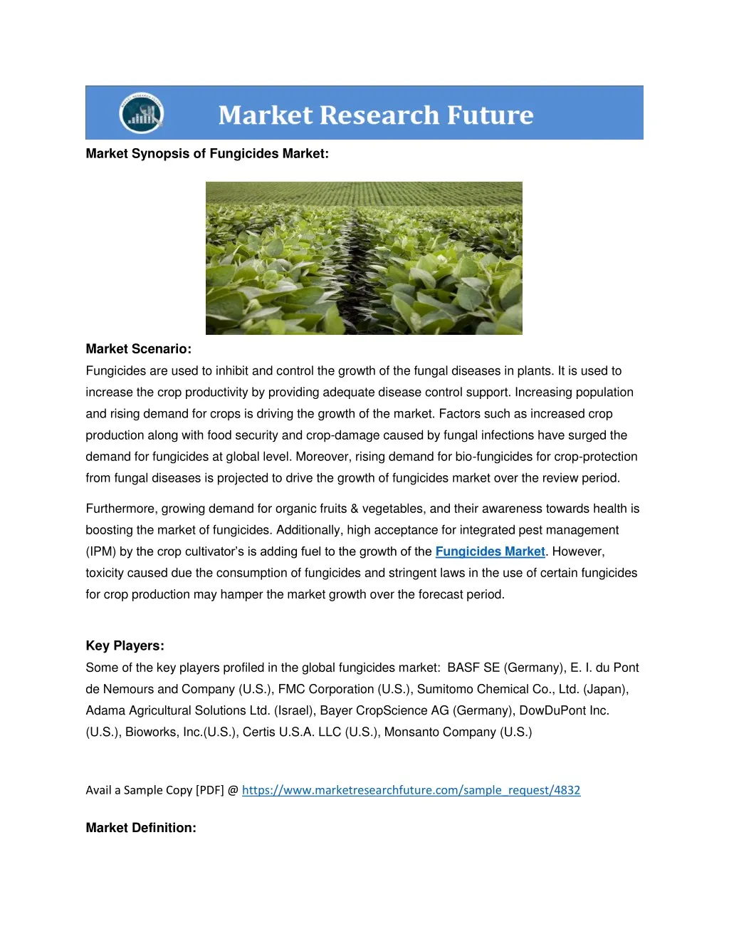market synopsis of fungicides market