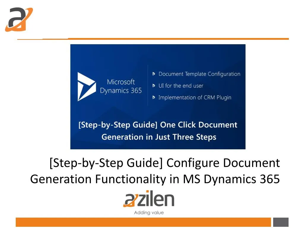 step by step guide configure document generation