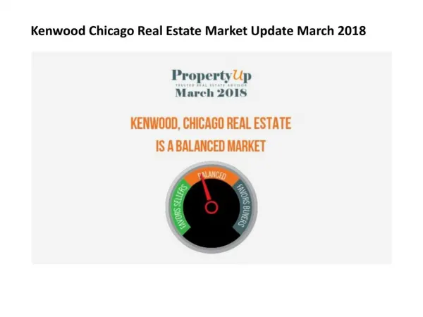 Kenwood Chicago Real Estate Market Update March 2018