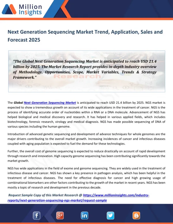 next generation sequencing market trend