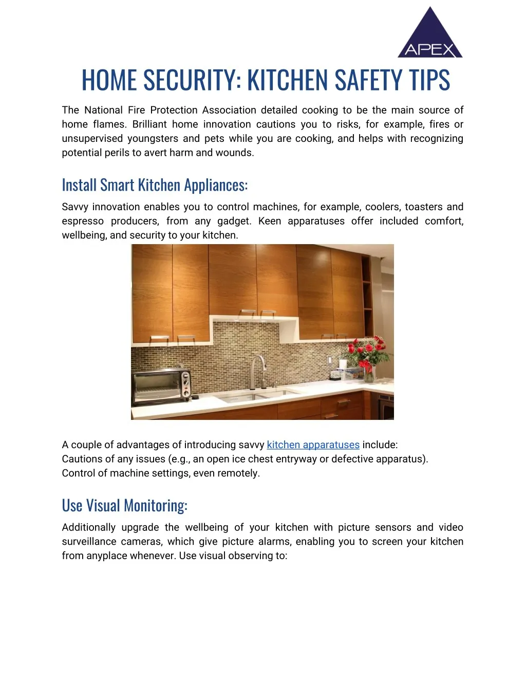 home security kitchen safety tips