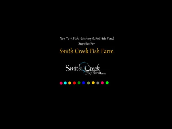 Smith Creek Fish Farm New York Fish Hatchery & Koi Fish Pond Supplies