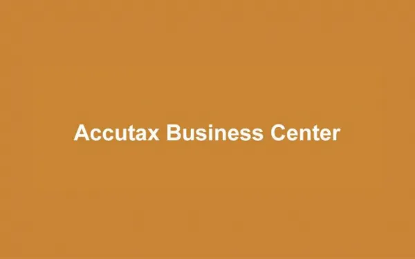 Tax Management And Accounting Services - Accutax Business Center