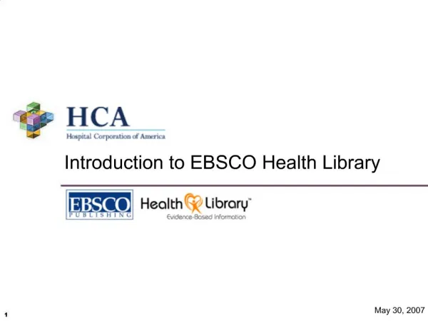 Introduction to EBSCO Health Library