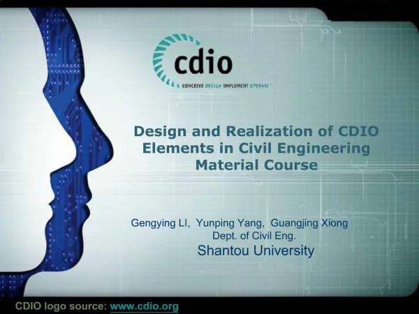 Design and Realization of CDIO Elements in Civil Engineering Material Course