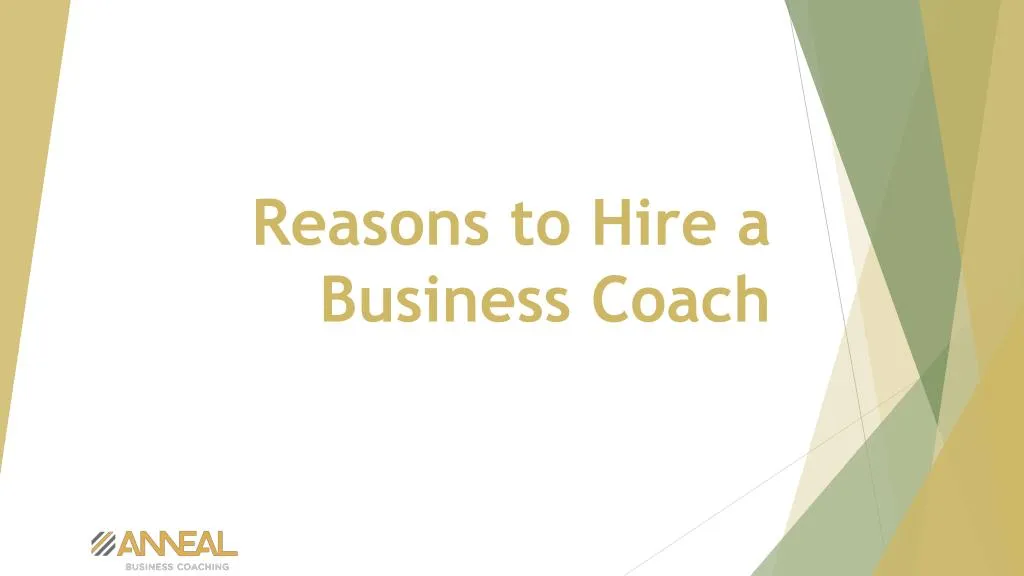 reasons to hire a business coach