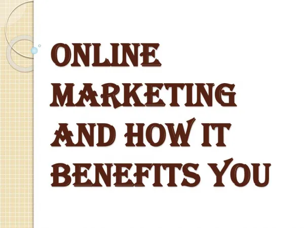 Professional Online Marketing Services and Its Benefit