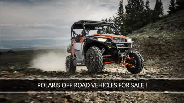 Polaris Off Road Vehicles for Sale