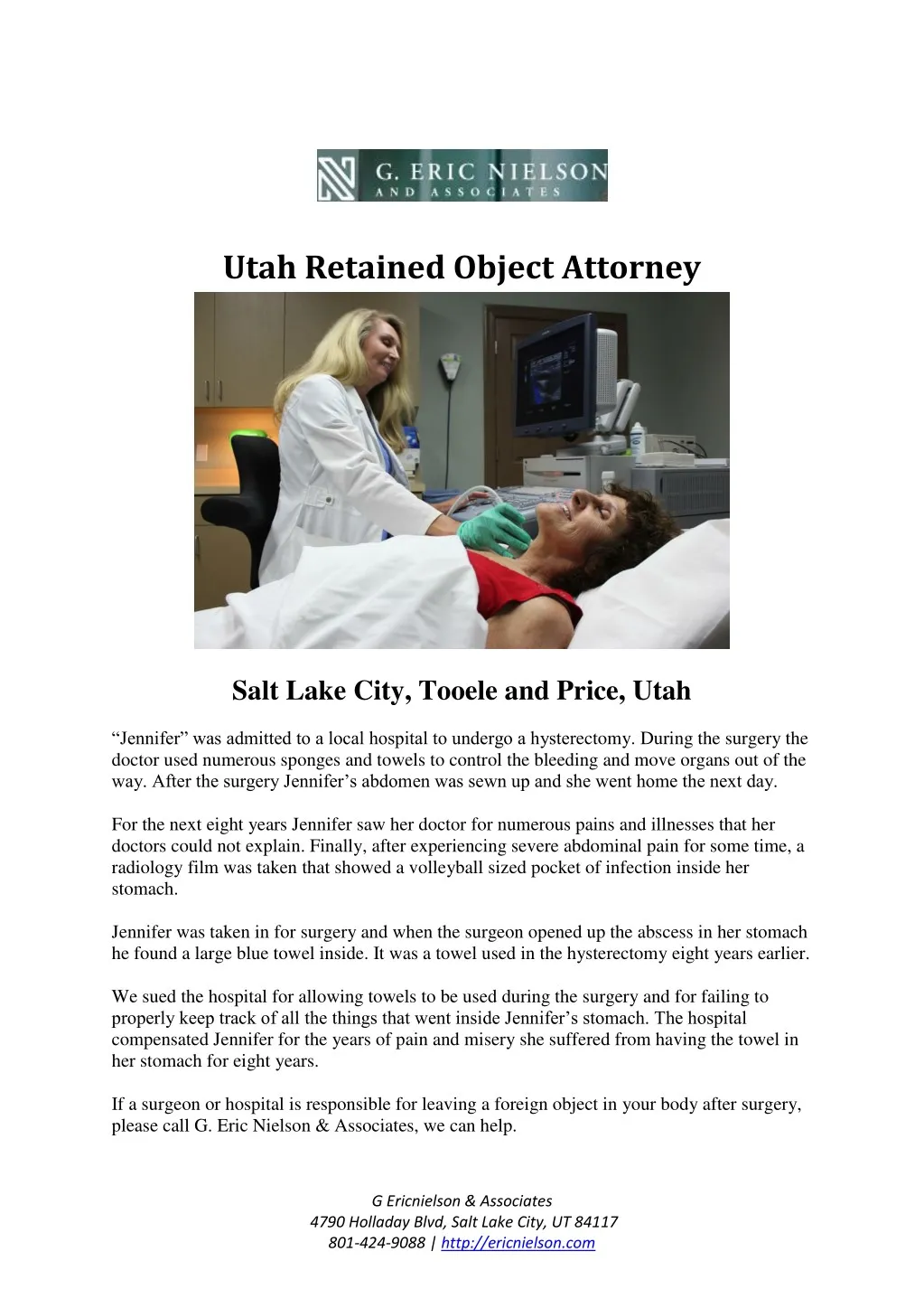 utah retained object attorney