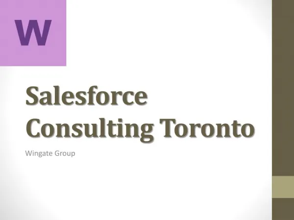 Salesforce Consulting Toronto - Wingate Group
