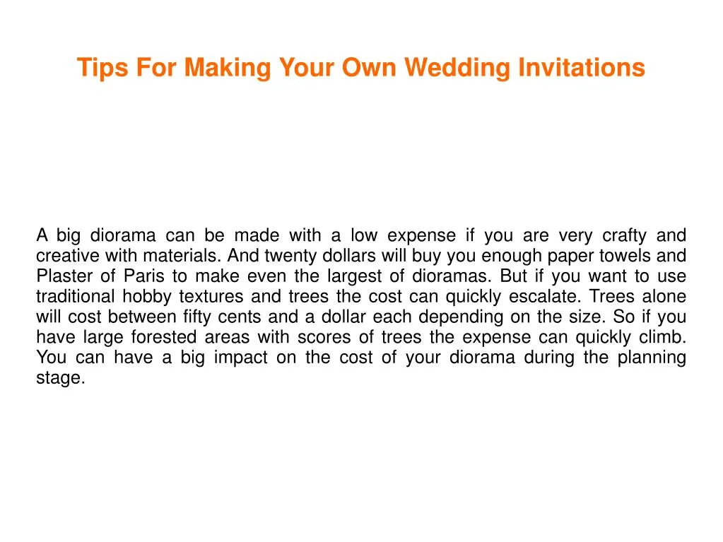 tips for making your own wedding invitations