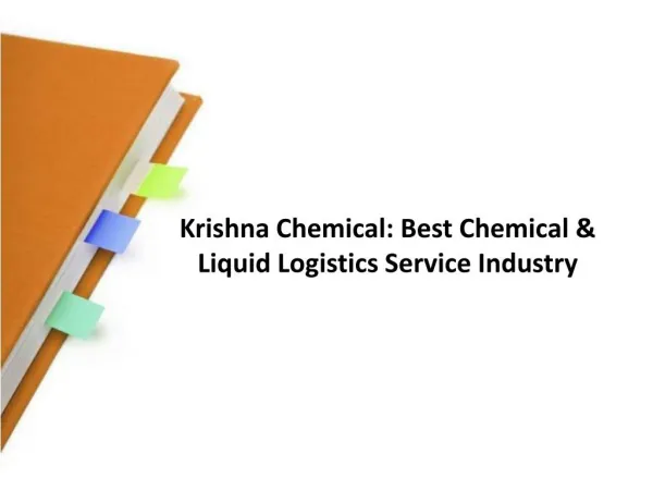 Krishna Chemical: Best Chemical & Liquid Logistics Service Industry