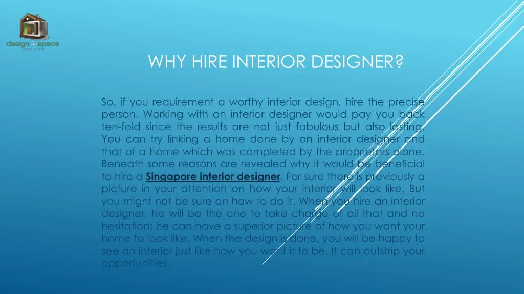 why hire interior designer