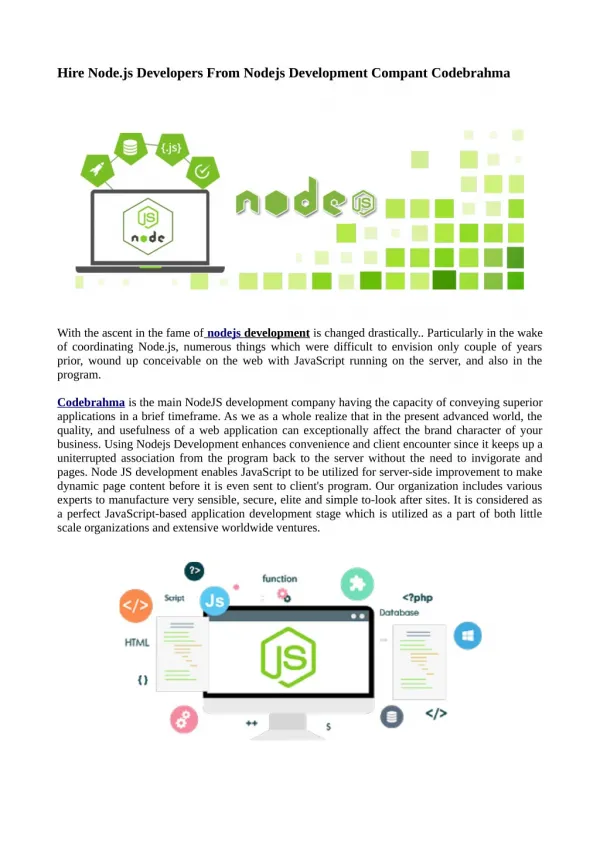 Node.js Development - Codebrahma