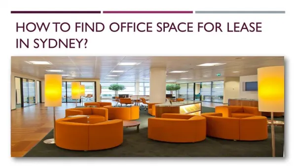 How to rent a commercial office in Sydney?