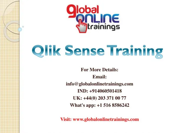 Qlik Sense training | Qlik Sense Server Hub online training from India