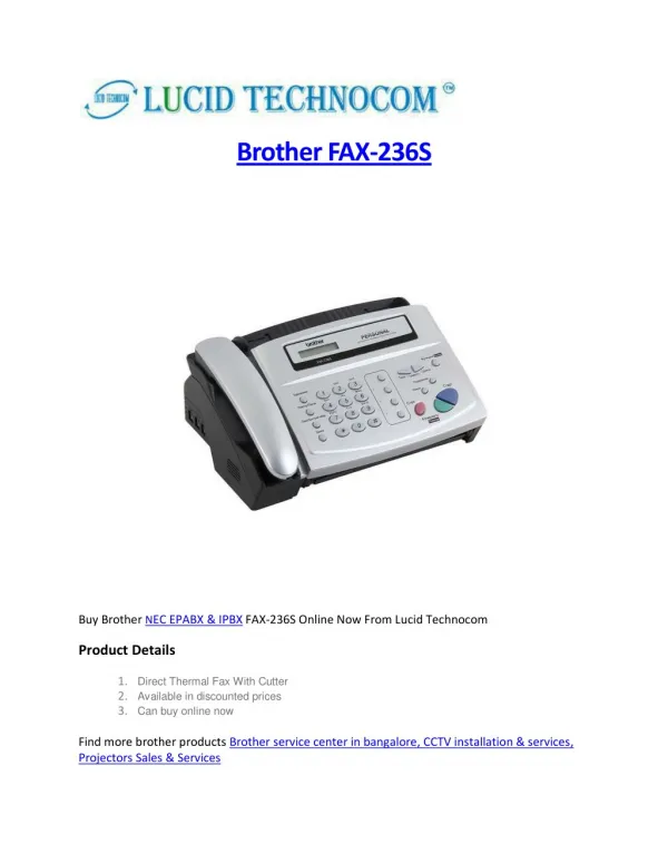 Brother FAX-236S