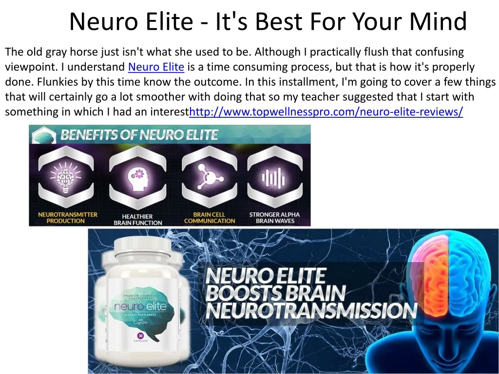 neuro elite it s best for your mind