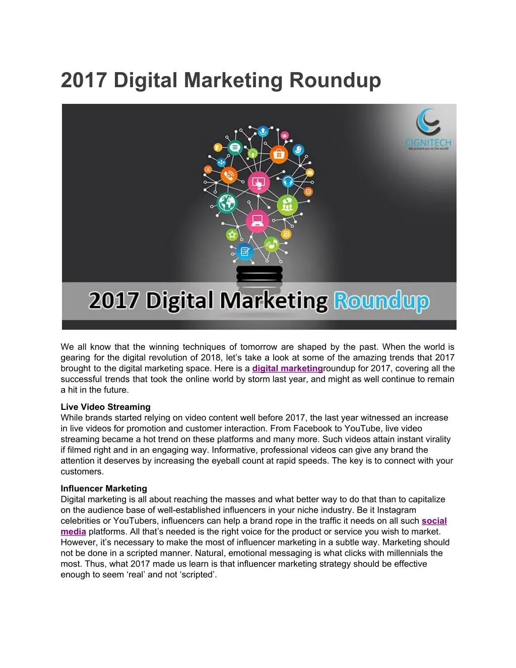 2017 digital marketing roundup