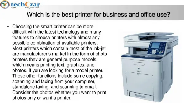 Which is the best printer for business and office use?