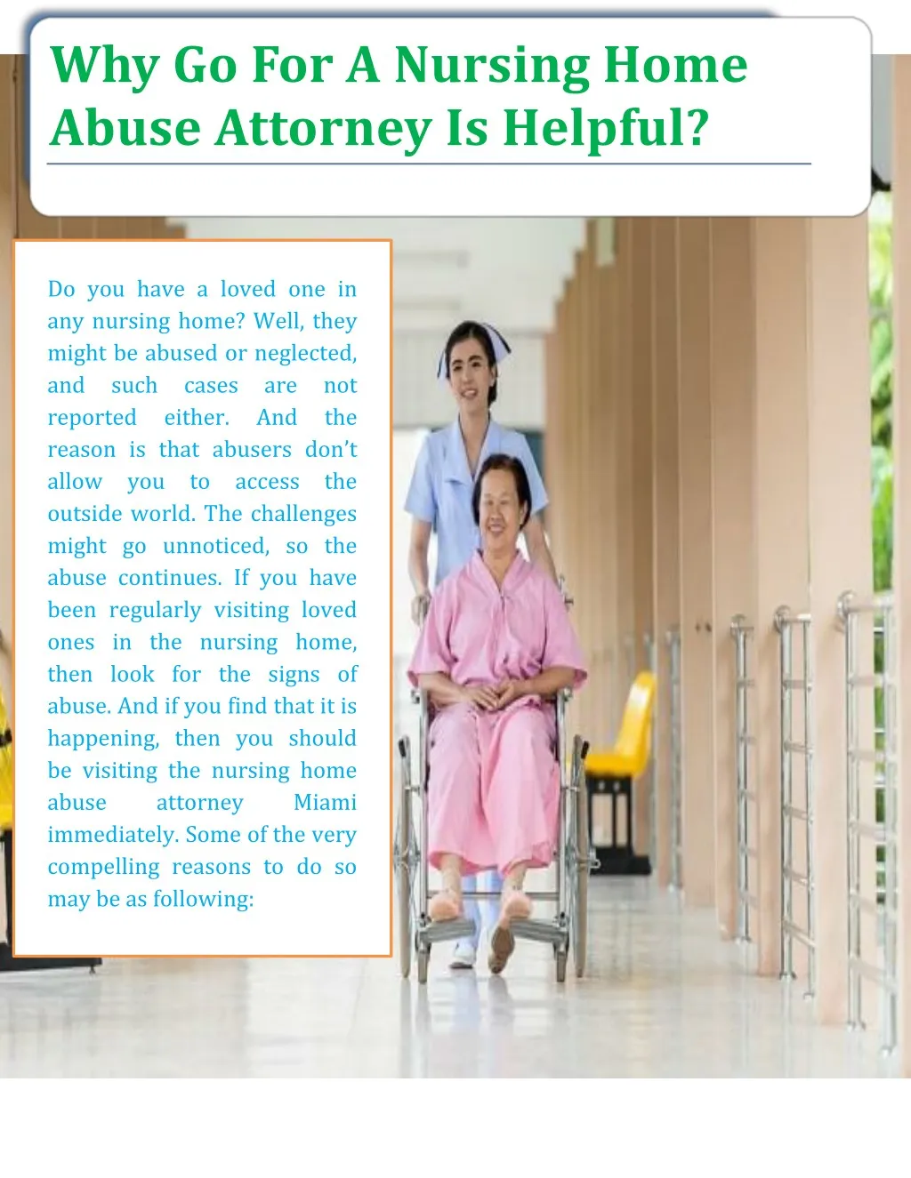 why go for a nursing home abuse attorney