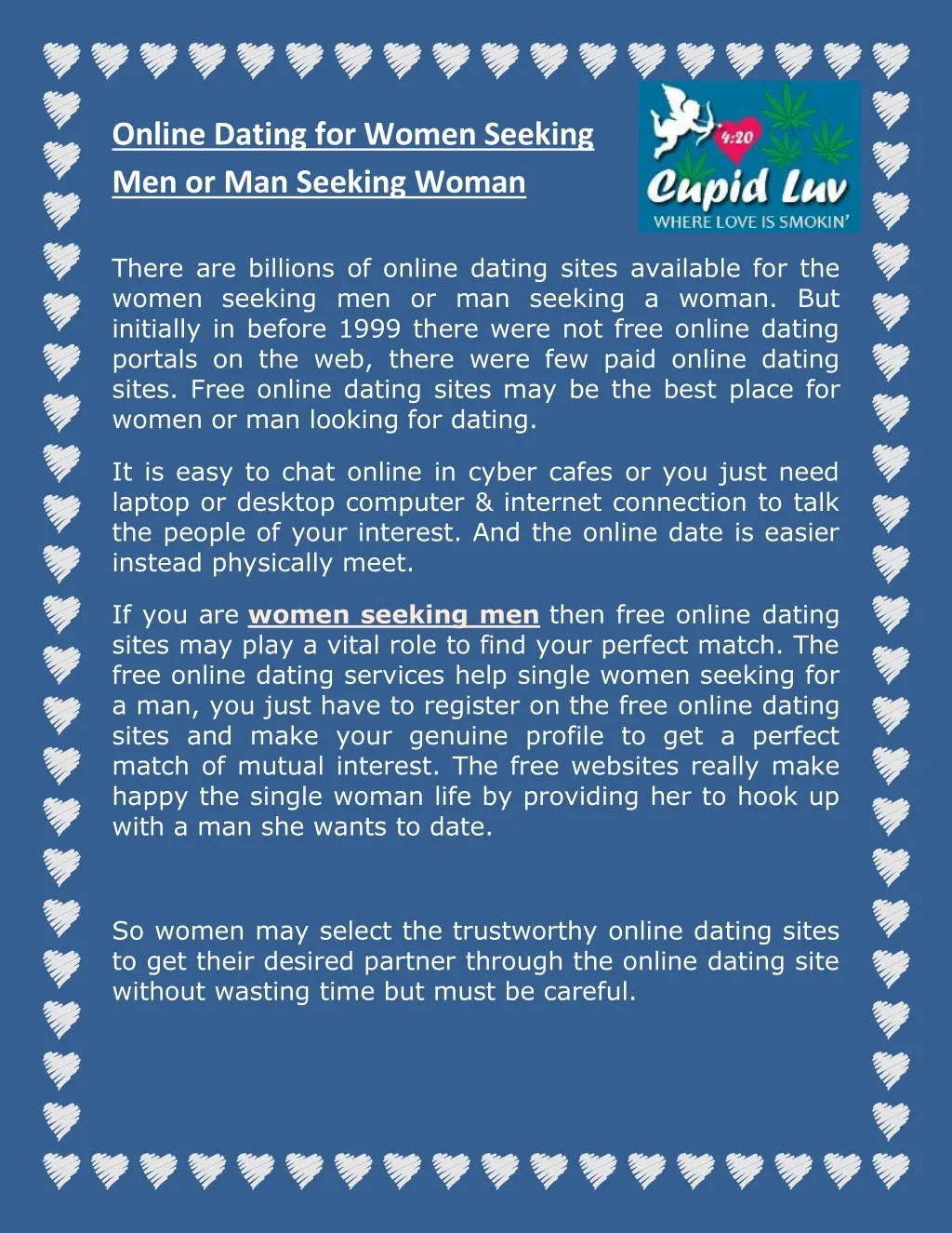 online dating for women seeking