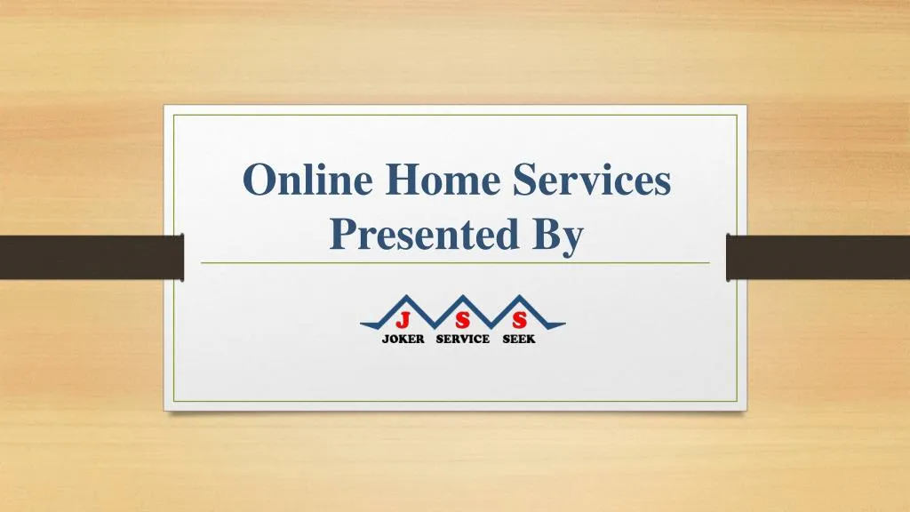 online home services presented by