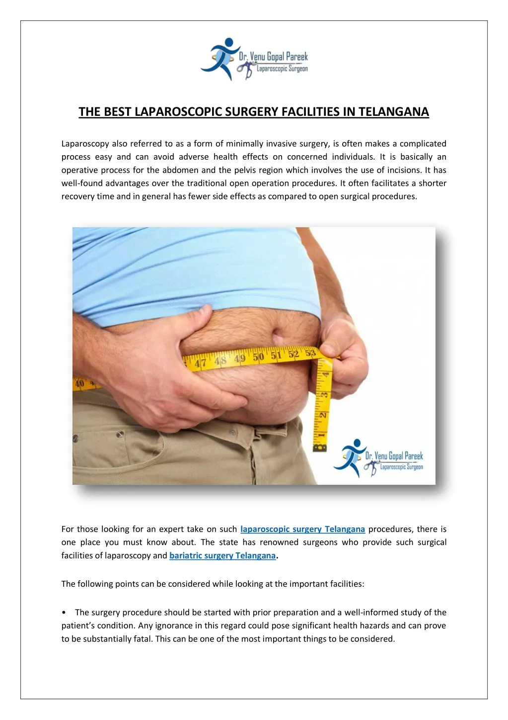 the best laparoscopic surgery facilities