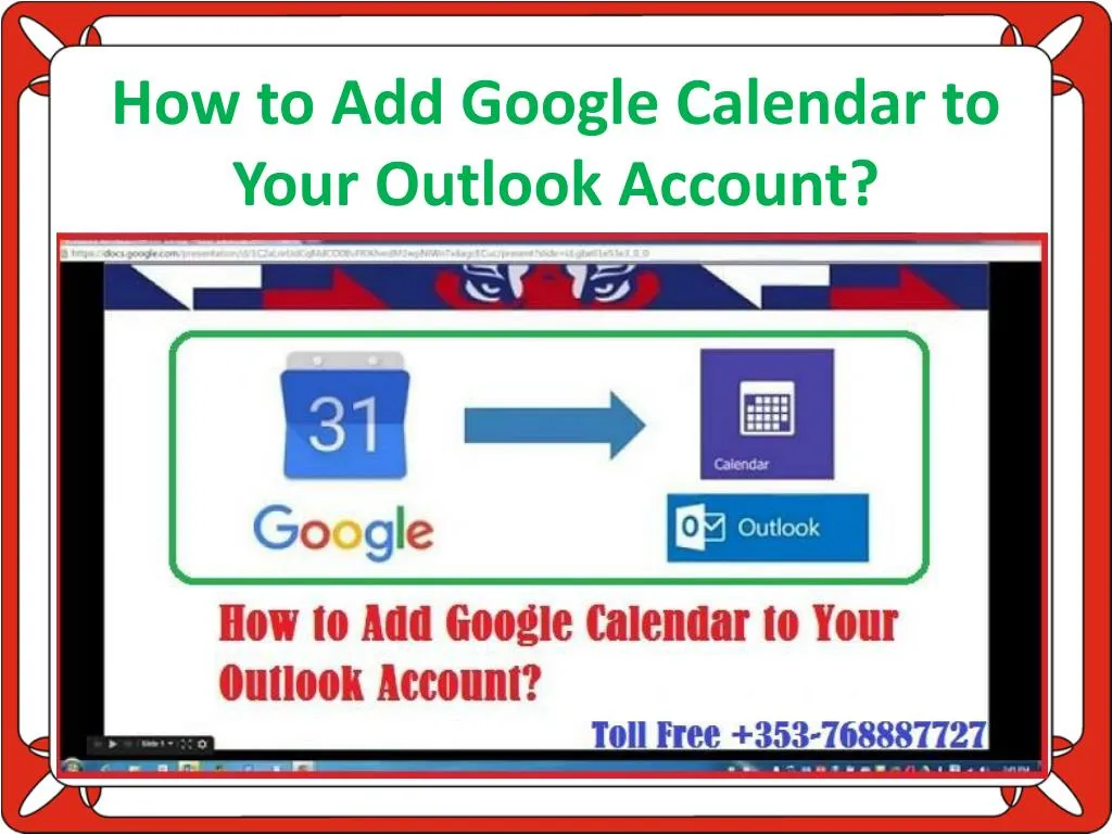 how to add google calendar to your outlook account
