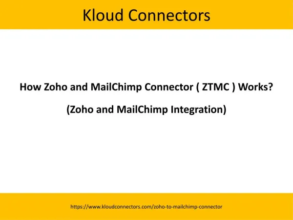 Zoho CRM and Mailchimp Integration