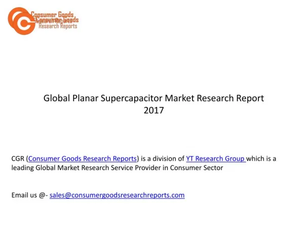 Global Planar Supercapacitor Market