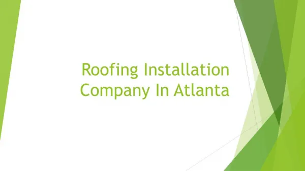 Roof Repair And Roofing Installation Company Atlanta