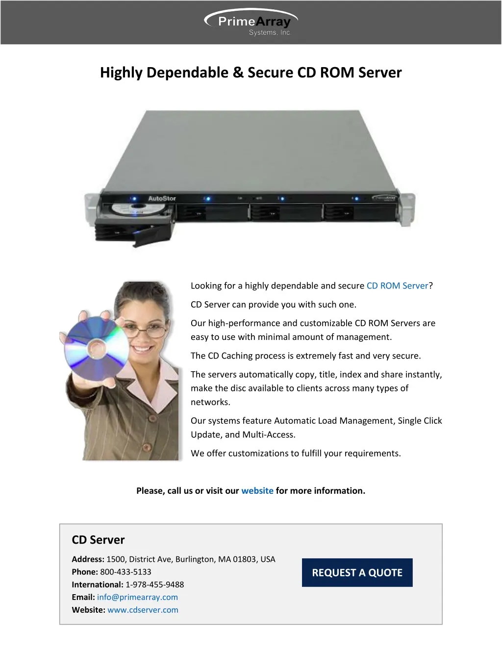 highly dependable secure cd rom server