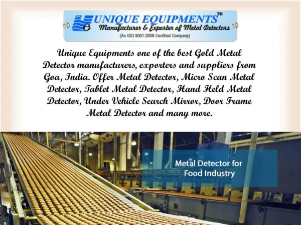 Gold Metal Detector Manufacturers
