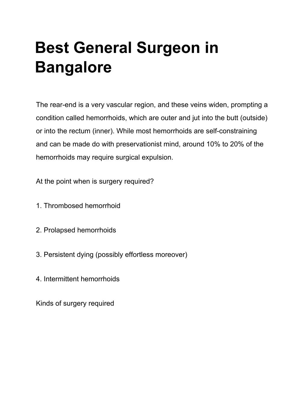 best general surgeon in bangalore