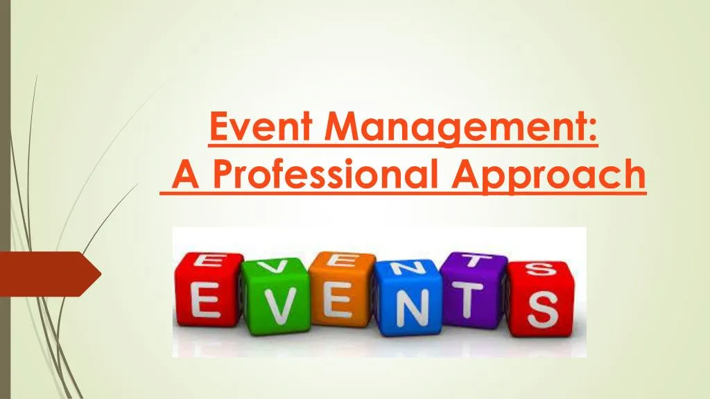 event management a professional approach
