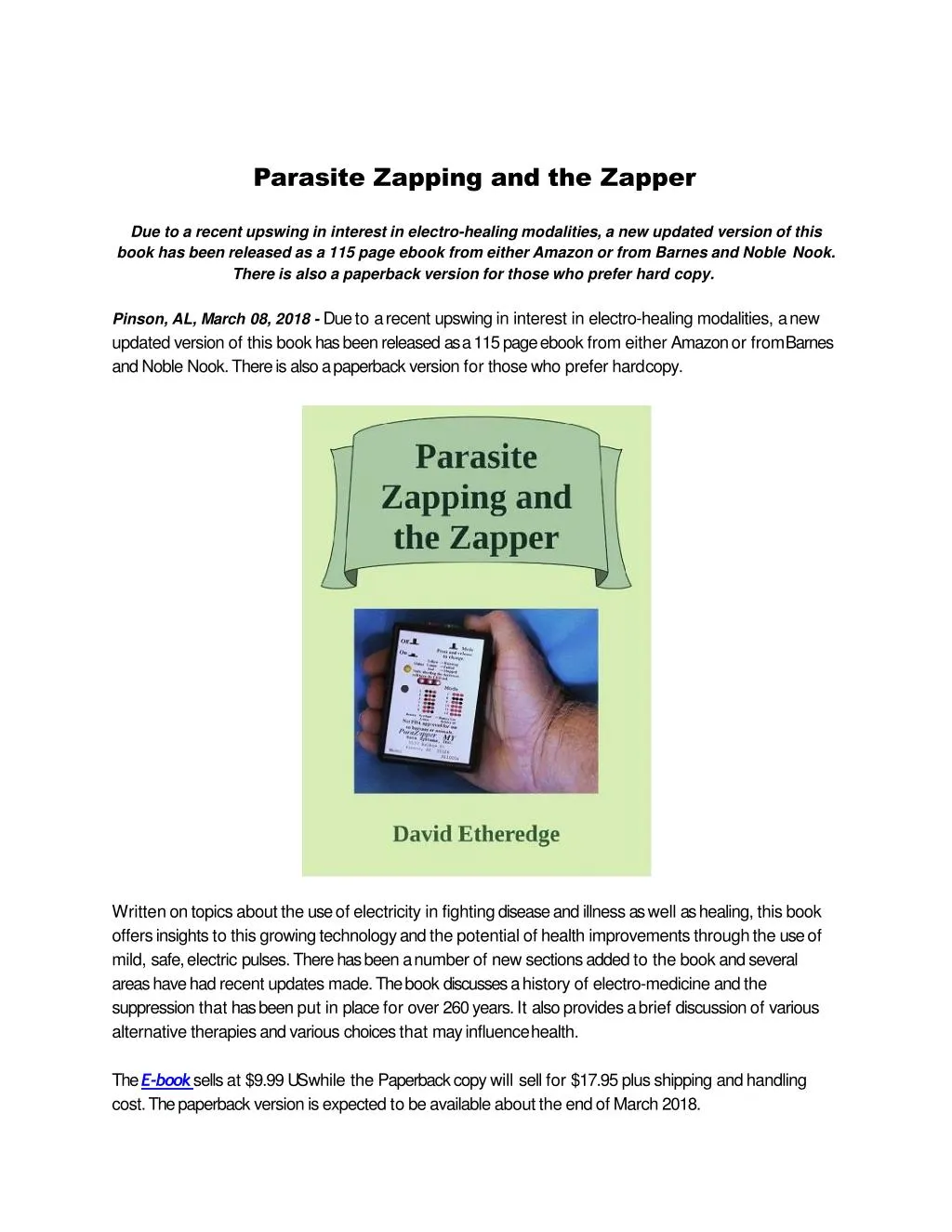 parasite zapping and the zapper