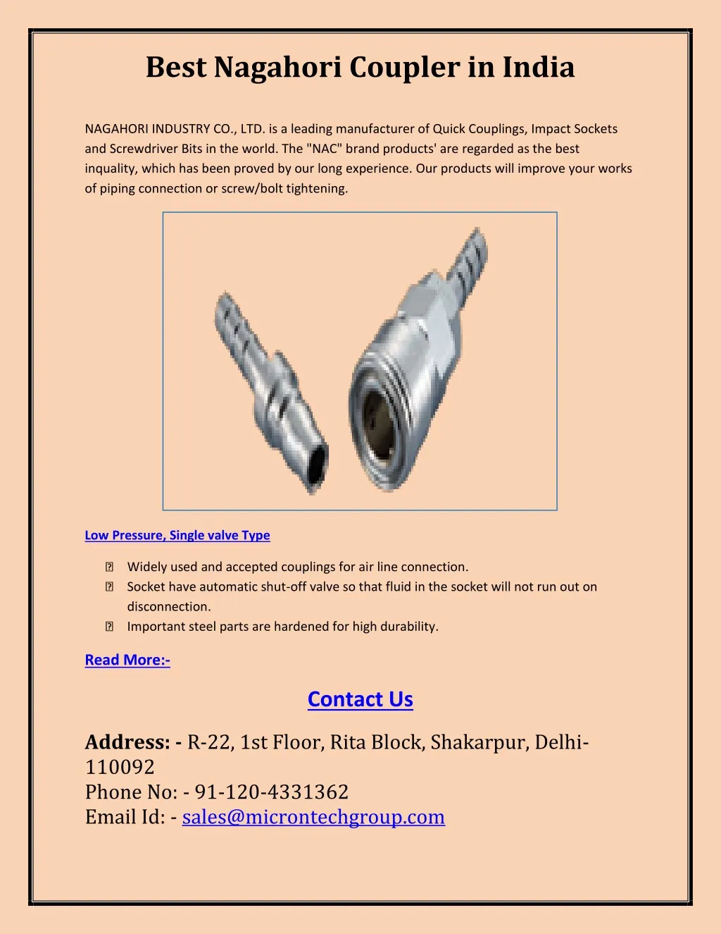 best nagahori coupler in india nagahori industry