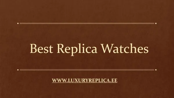 Best Replica Watches