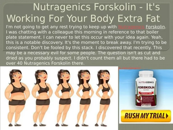 Nutragenics Forskolin - Anyone Can Use This