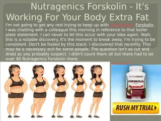 Nutragenics Forskolin - Anyone Can Use This