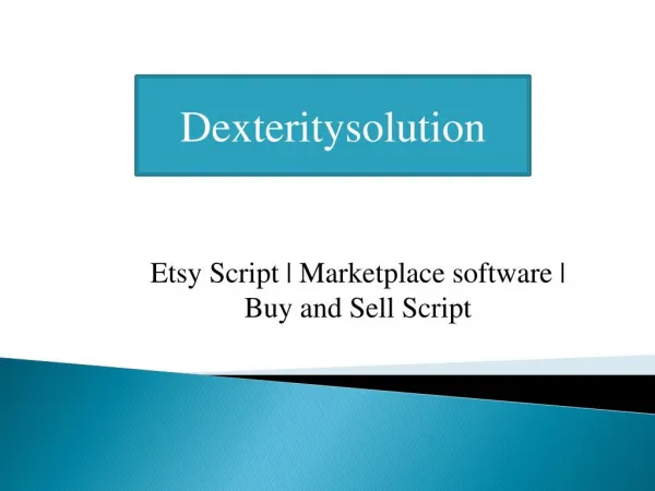 Etsy Script |Marketplace software | Buy and Sell Script