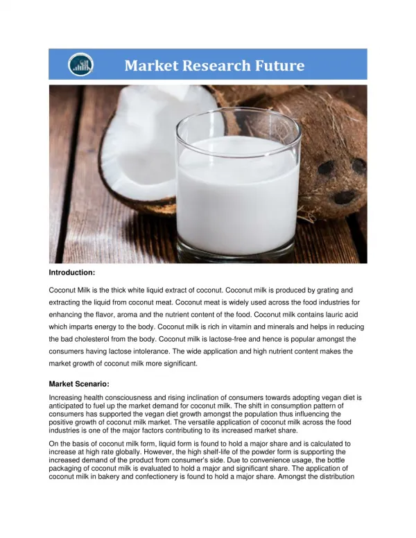 Coconut Milk Market pdf