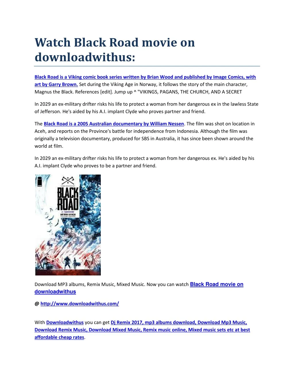 watch black road movie on downloadwithus