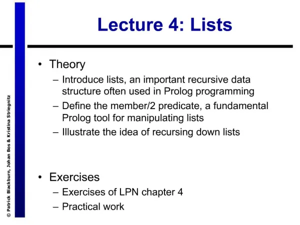 Lecture 4: Lists